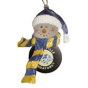 Nashville Predators NHL Power Play Snowman Christmas Ornament  