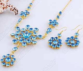 6SETS metal Acrylic necklace+earring bridal  