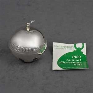 1989 Sleigh Bell Silverplate Ornament by Wallace
