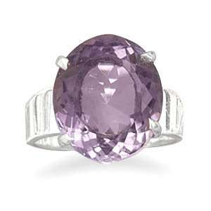  Oval Faceted Amethyst Ring Jewelry