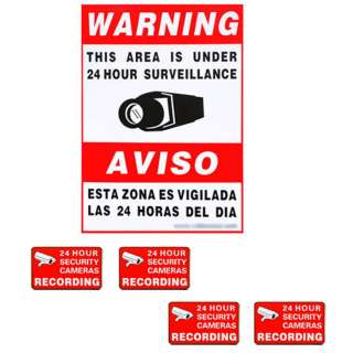 CCTV SECURITY WARNING CAMERA SIGN DECALS STICKERS 1RR  
