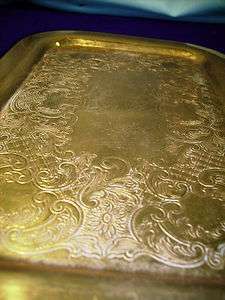Flemish copper.BPCO.Canada.Very ornate serving tray.  