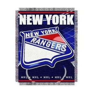 New York Rangers NHL Triple Woven Jacquard Throw (019 Series) (48x60 