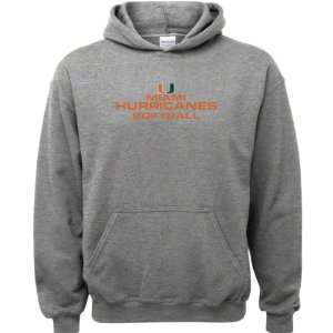 Miami Hurricanes Sport Grey Youth Softball Modal Hooded Sweatshirt 