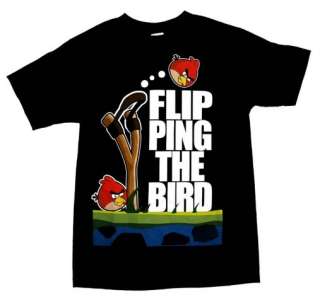 ANGRY BIRDS ~ FLIPPING the BIRD ~ T Shirt ~ Mens S Small or L Large 
