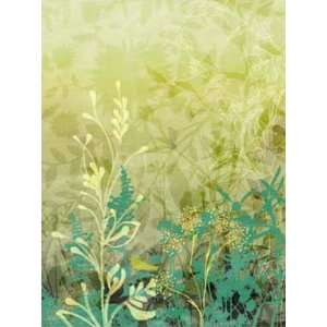   Eco Value Murals Small Wildflower Wall Mural In Olive