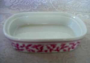Vintage BATHELLE Pink & White Ceramic Soap Dish  