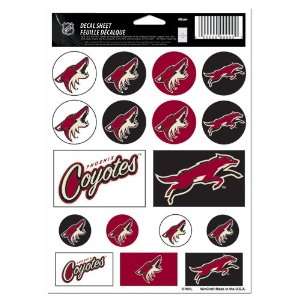  PHOENIX COYOTES OFFICIAL 5X7 NHL STICKERS: Sports 