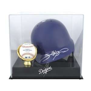   Helmet w/ Ball Holder Dodgers Logo Display Case: Sports & Outdoors