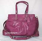 398 COACH ASHLEY Patent Leather Large Carryall Satchel Tote Purse 