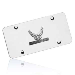  US Air Force Wing Emblem Chrome Steel License Plate 