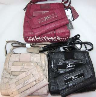 GUESS Thayer Top Handle Flap Bag Purse Handbag Messenger Sac Wallet 