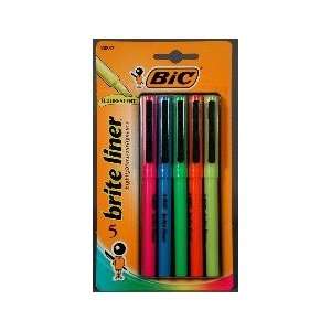  Bic Brite Liner Highlighter 5ct: Health & Personal Care