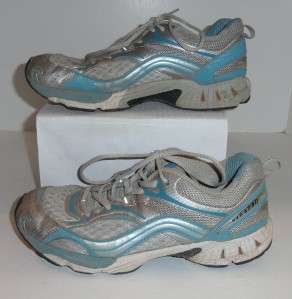 Ecco Womens Silver/White/Blue Mesh Sneakers #RXP6030 Size 8/8.5 M EUR 