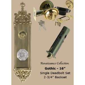  Gothic Series Single Deadbolt Set, 2 3/4 Backset, 16 