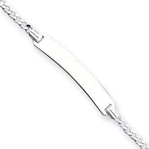  Sterling Silver Curb Link ID Bracelet: Vishal Jewelry 