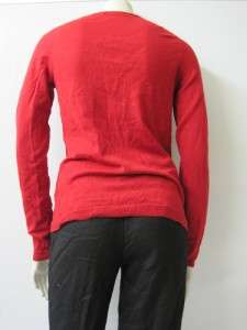 WOMENS BANANA REPUBLIC Red Sweater SIZE Small Extra Fine Merino Wool 