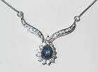 5ct NATURAL Perfect BLUE STAR Sapphire 14K Necklace  