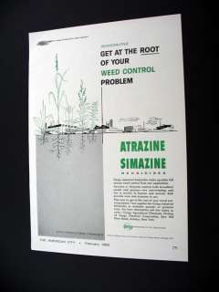 Geigy Atrazine & Simazine Herbicides Weed Control Ad  
