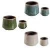 New Ceramic Urn Pot Planter Set Of 2 (3 colors)   65725  