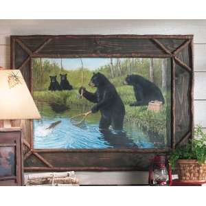  Fly Fishing Bear Lamp: Fly Fishing Bear Framed Art 
