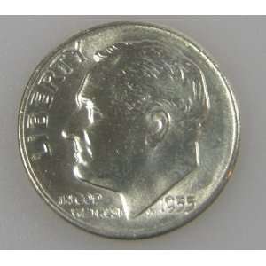    1955 S Roosevelt Silver Dime   Uncirculated