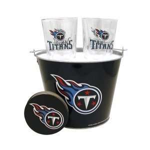  Titans Pint Glasses and Beer Bucket Set  Tennessee Titans Gift Set
