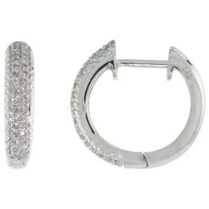   Earrings w/ 0.30 Carat Brilliant Cut Diamonds, 5/8 in. (16mm) Jewelry