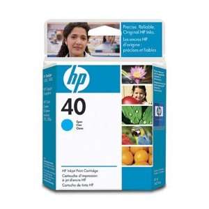  HP 40 Cyan Ink Cartridge in Retail Packaging Electronics
