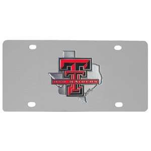   Stainless Steel License Plate   Texas Tech Raiders