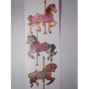    Main Street Wall Stickers   Carousel Horses: Home & Kitchen