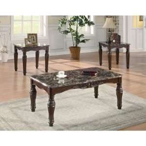  Jugo 3 Piece Occasional Table Set in Brown Cherry: Home 