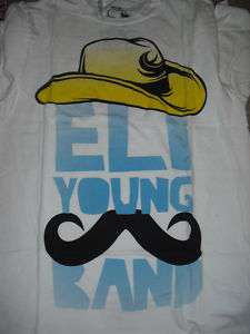 ELI YOUNG BAND Cowboy Hat Mustache T Shirt **NEW  