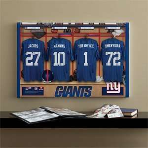  NFL Football Personalized Locker Room Prints   New York 