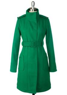 BB Dakota Green Light Go Coat  Mod Retro Vintage Coats  ModCloth