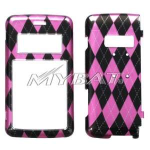 com LG ENV2 VX9100 Argyle Pink Black 2D Silver Phone Protector Cover 