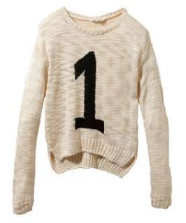 Winter White (Cream) Number 1 Knitted Jumper  244649012  New Look