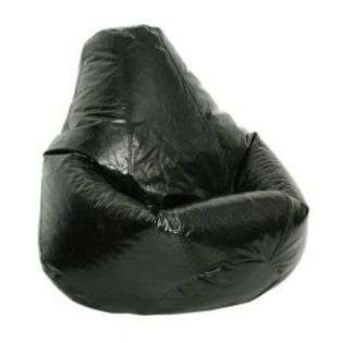 American Furniture Alliance Wetlook Extra Large Beanbag in Black by 