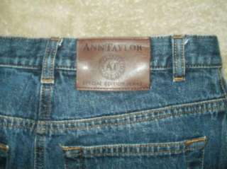   TAYLOR 2 Straight Long Front slit dark blue jean skirt 26x35.5  