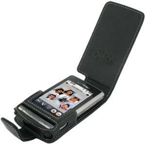   Leather Flip Type Case for LG Dare (Black) Cell Phones & Accessories