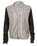 Rick Owens Drkshdw Leather Sleeve Denim Jacket   Bonnie & Clydes 