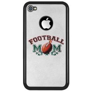   iPhone 4 or 4S Clear Case Black Football Mom with Ivy 