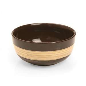  Bamboo and Ceramic Brown Bowl Roll With It Bowl [Brown 