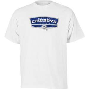 Dallas Cowboys White Bloc Party T Shirt:  Sports & Outdoors