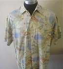   Campia 100% Cotton Golf Print Hawaiian Aloha Club Lounge Camp Shirt XL
