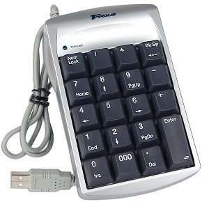  Targus USB Numeric 19 Key Mini Keypad (Silver 