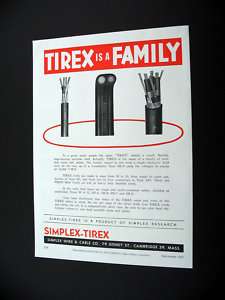Simplex Tirex Portable Electrical Cord Cable print Ad  