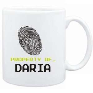  Mug White  Property of _ Daria   Fingerprint  Female 