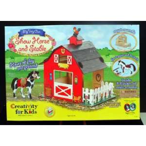 Show HORSE and STABLE ponies Pony CRAFT KIT Paint NEW  Toys & Games 