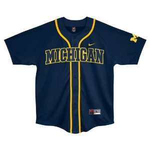 Nike Michigan Wolverines Navy No Hitter Baseball Jersey  